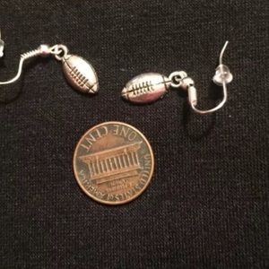 Silver tone "Footballs " earrings. 2/$10